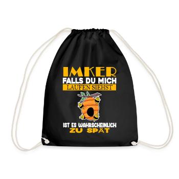 Imker Imkerei Honig Bienen - Turnbeutel - Schwarz - Vorne