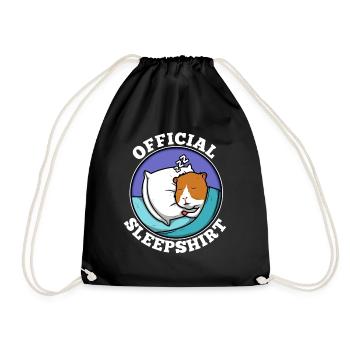 Official sleepshirt Guinea pig - Drawstring Bag - black - Front