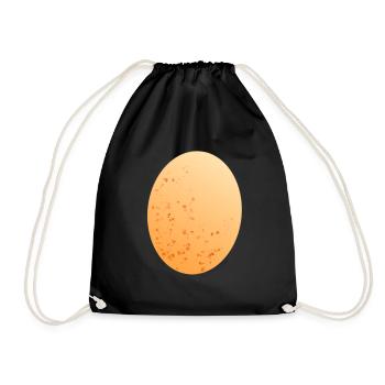 Oeuf oeuf poule - Sac de sport léger - noir - Devant