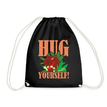 Stachlige Nagetier Hug Yourself Stachelschwein - Turnbeutel - Schwarz - Vorne