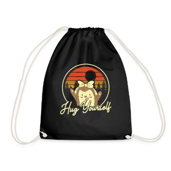 Stachlige Nagetier Hug Yourself Stachelschwein - Turnbeutel - Schwarz - Vorne