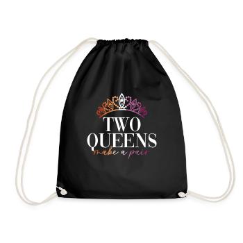 Lesbian Wedding Lesbian Gay Transsexual - Drawstring Bag - black - Front