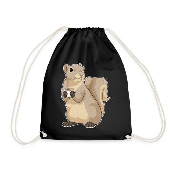 Eichhörnchen Kaffee Tasse - Turnbeutel - Schwarz - Vorne
