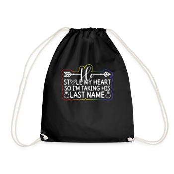 Gay Groom Gay Wedding Gay - Drawstring Bag - black - Front