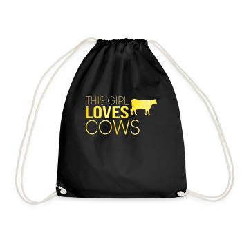 Dicton de la vache fille - Sac de sport léger - noir - Devant