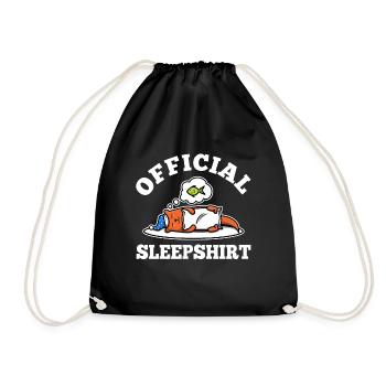 Official sleepshirt Otter - Drawstring Bag - black - Front