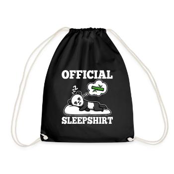 Official sleepshirt Panda - Turnbeutel - Schwarz - Vorne