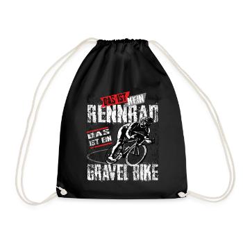 Das ist kein Rennrad das ist ein Gravel Bike - Turnbeutel - Schwarz - Vorne