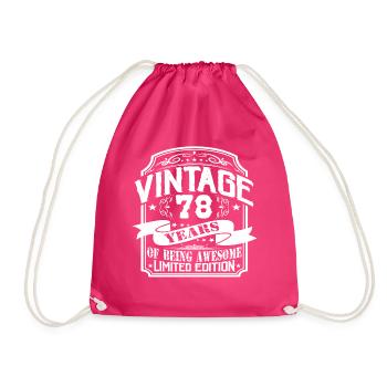 Anniversaire Vintage 78 Ans Édition Limitée - Sac de sport léger - fuchsia - Devant