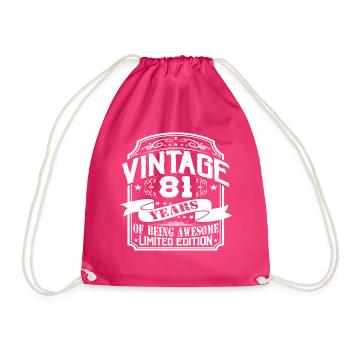 Anniversaire Vintage 81 Ans Édition Limitée - Sac de sport léger - fuchsia - Devant