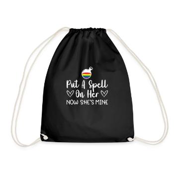 Lesbian Wedding Lesbian Gay Transsexual - Drawstring Bag - black - Front