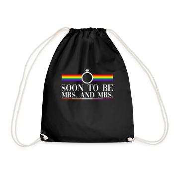 Lesbian Wedding Lesbian Gay Transsexual - Drawstring Bag - black - Front