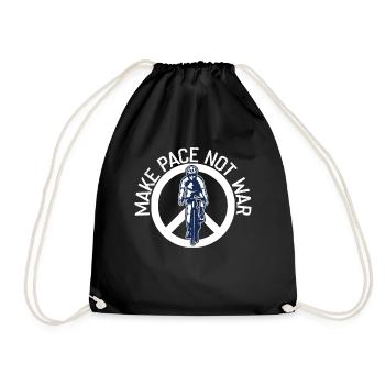 Speed up instead of war triathlete - Drawstring Bag - black - Front