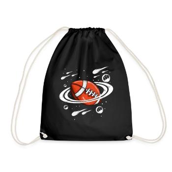 American Footballer Fan Outfit Football Player - Drawstring Bag - black - Front