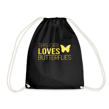 Fille Butterfly Dicton - Sac de sport léger - noir - Devant