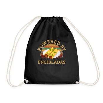powered by enchiladas, enchiladas - Turnbeutel - Schwarz - Vorne