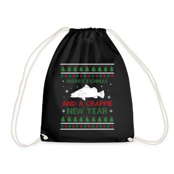 Merry Fishmas And A Crappie New Year - Dire moche - Sac de sport léger - noir - Devant