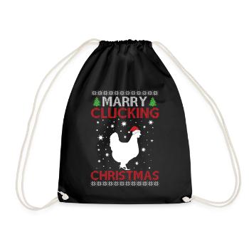 Poulet - Joyeux Noël - Dire Moche C - Sac de sport léger - noir - Devant