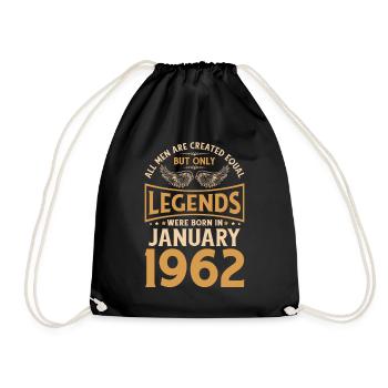 60e anniversaire 60 légendes ont été créées en janvier 1962 g - Sac de sport léger - noir - Devant