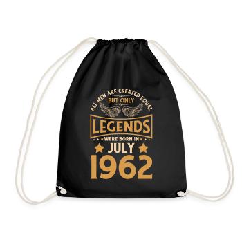 60e anniversaire 60 légendes sont nées en juillet 1962 - Sac de sport léger - noir - Devant