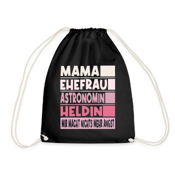 Astronomin Mama Ehefrau Heldin - Turnbeutel - Schwarz - Vorne