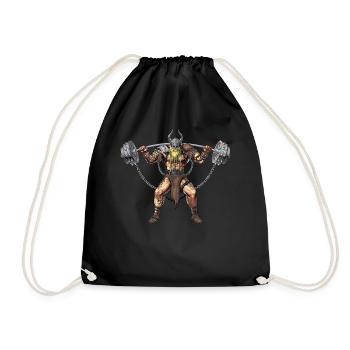 Viking Warrior Fitness Gym Bodybuilder - Sac de sport léger - noir - Devant