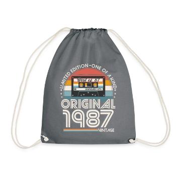 Né en 1987 Retro Birthday Gift - Sac de sport léger - gris - Devant