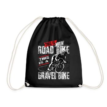 This is Not A Road Bike This Is A Gravel Bike - Drawstring Bag - black - Front