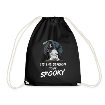Grim Reaper Halloween Skeleton - Drawstring Bag - black - Front