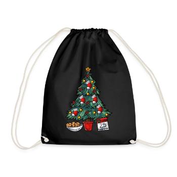 Christmas tree - Drawstring Bag - black - Front