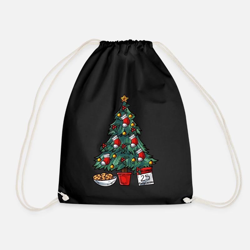 Weihnachtsbaum - Turnbeutel - Schwarz