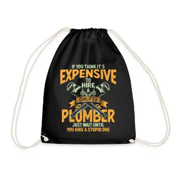 Plumber Klempner - Turnbeutel - Schwarz - Vorne