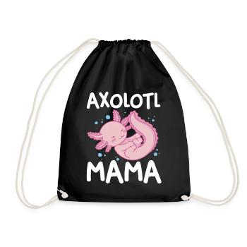 Axolotl Mama - Drawstring Bag - black - Front