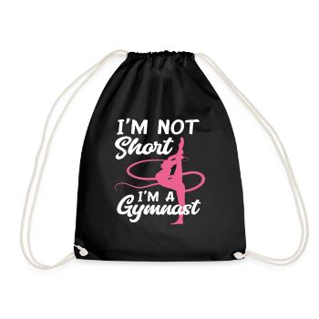 Proud Gymnast Athlete Training Gift - Drawstring Bag - black - Front