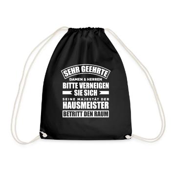 Seine Majestät Der Hausmeister - Turnbeutel - Schwarz - Vorne