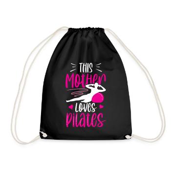 This Mother Loves Pilates Mom Lover Mommy - Drawstring Bag - black - Front