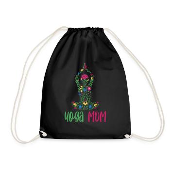 Yoga Mama Mutter Hobby Mami - Turnbeutel - Schwarz - Vorne