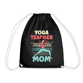 Yoga Lehrerin Mama Yogalehrerin Mami Mutter Hobby - Turnbeutel - Schwarz - Vorne