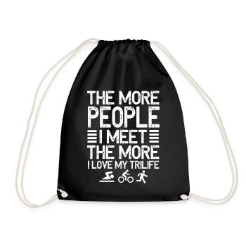 The More People I Meet Trilife - Drawstring Bag - black - Front