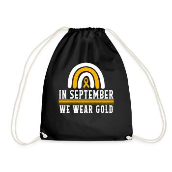 Kinderkrebs Awareness Shirt, Im September Wir - Turnbeutel - Schwarz - Vorne