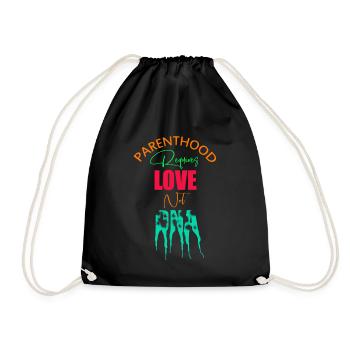 Adoption Day, Parenthood Requires Love Not DNA - Drawstring Bag - black - Front