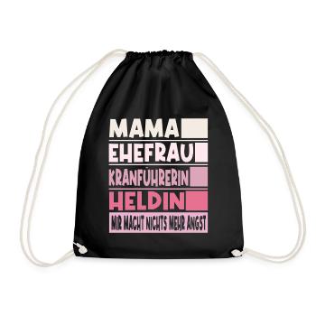 Kranführerin Mama Ehefrau Heldin - Turnbeutel - Schwarz - Vorne