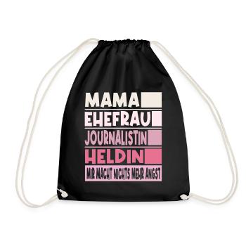 Journalistin Mama Ehefrau Heldin - Turnbeutel - Schwarz - Vorne