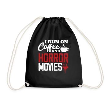 Horror Movies Coffee - Drawstring Bag - black - Front