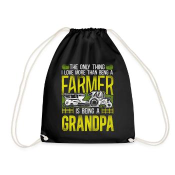 Agriculteur Agriculteur Grand-père Tracteur - Sac de sport léger - noir - Devant