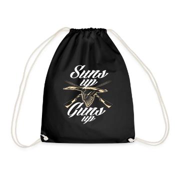 Funny Goose Hunter Gift - Drawstring Bag - black - Front