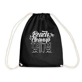 Beach Clean Up Team Beach Beach Cleaning - Drawstring Bag - black - Front