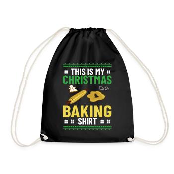 Christmas Baking Cookies Cookies Gingerbread - Drawstring Bag - black - Front