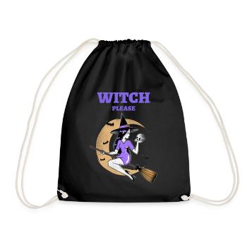 WITCH PLEASE Design pour *Halloween* - Sac de sport léger - noir - Devant