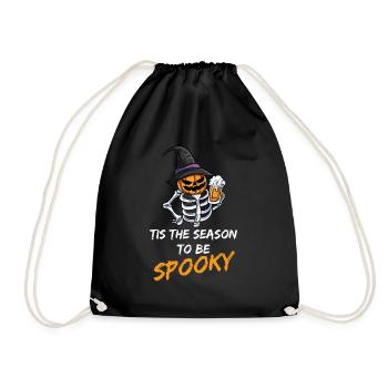 Halloween Beer Skeleton - Drawstring Bag - black - Front
